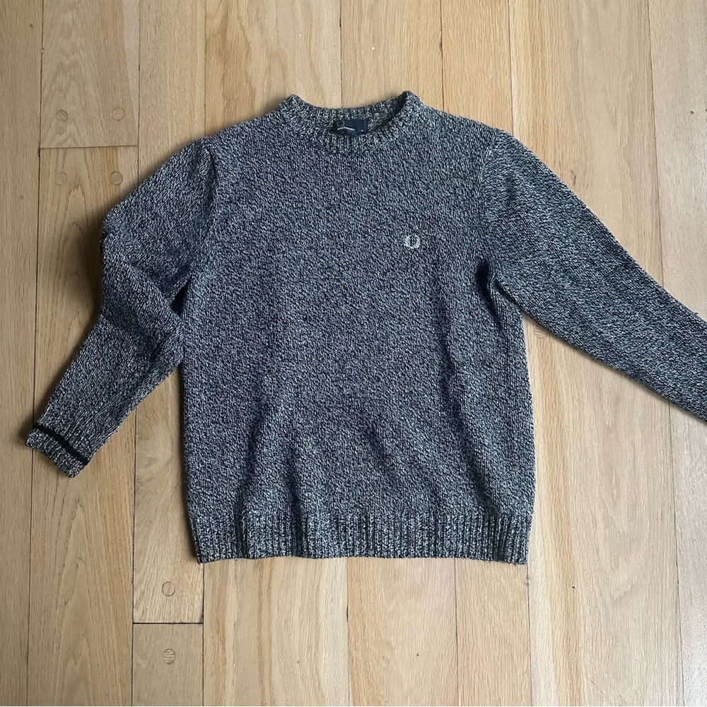 Fred Perry Fleck (tweed) Yarn Knitted Crew size M